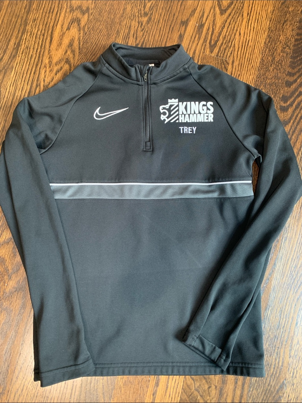 Nike Black Kids Half-Zip Kings Hammer Trey Athletic Pullover